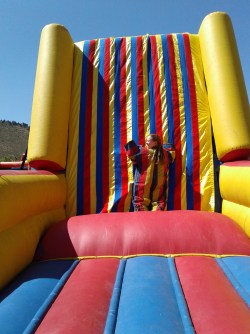 Thalia on velcro wall